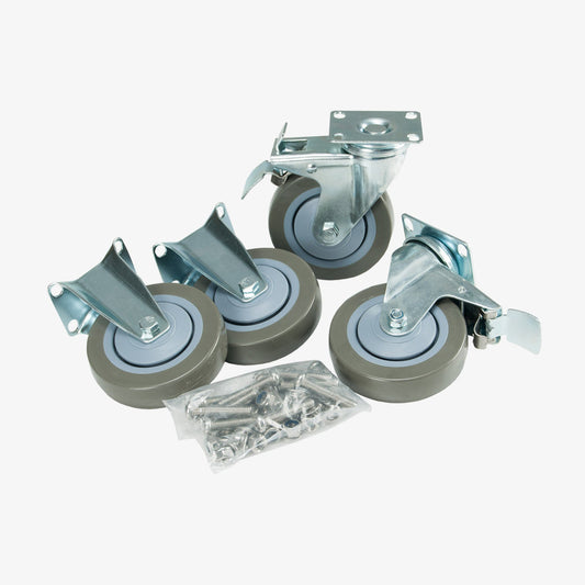 Caster Set For Party Bar Coolers-Silver/Black