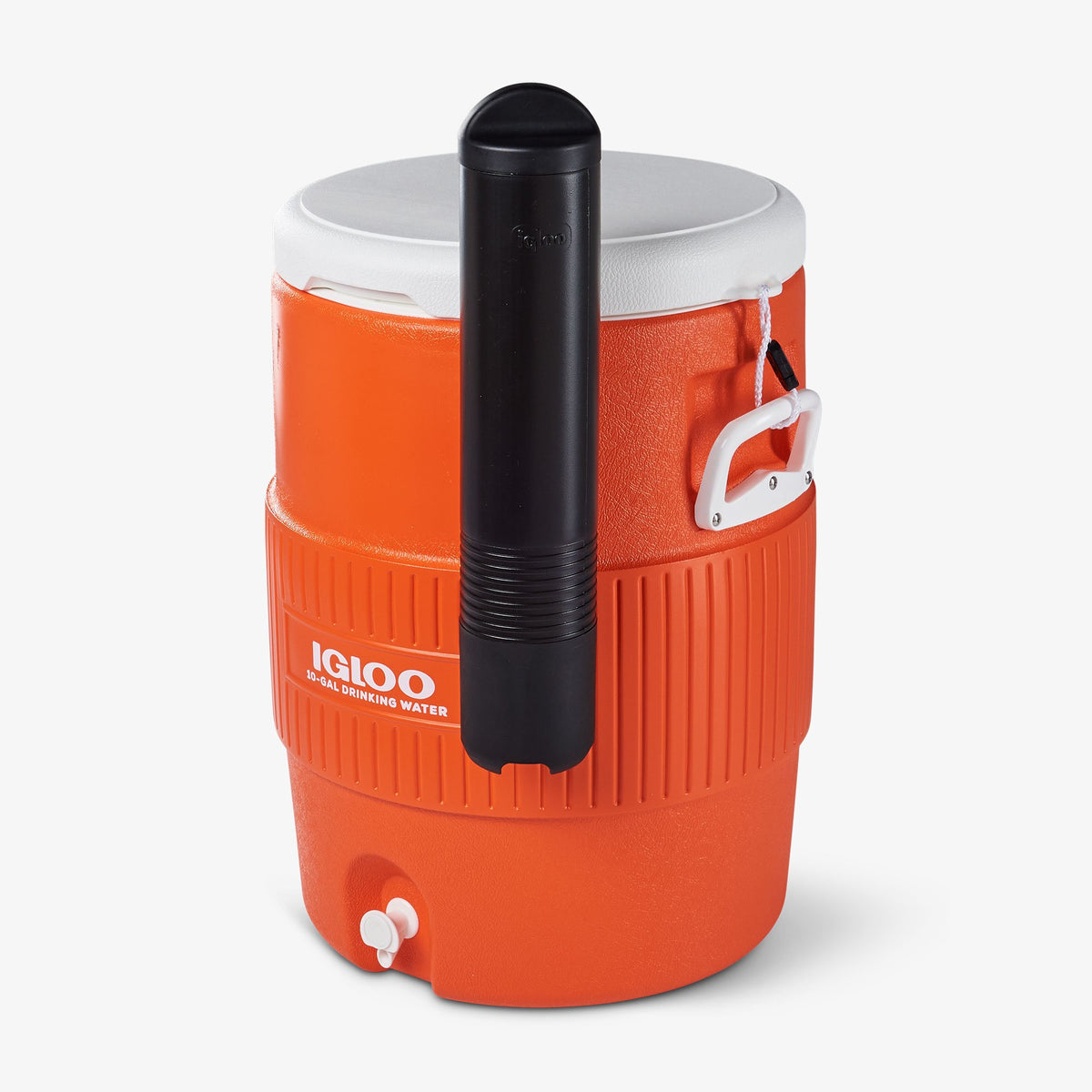 10 Gallon Seat Top Water Jug With Cup Dispenser-Orange